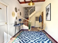  Maison pierres et ardoises, terrasse et jardin vue mer