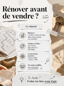 Rénover avant de vendre... ou pas ?