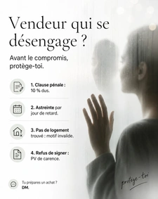 Une semaine avant la signature, le vendeur se désengage.