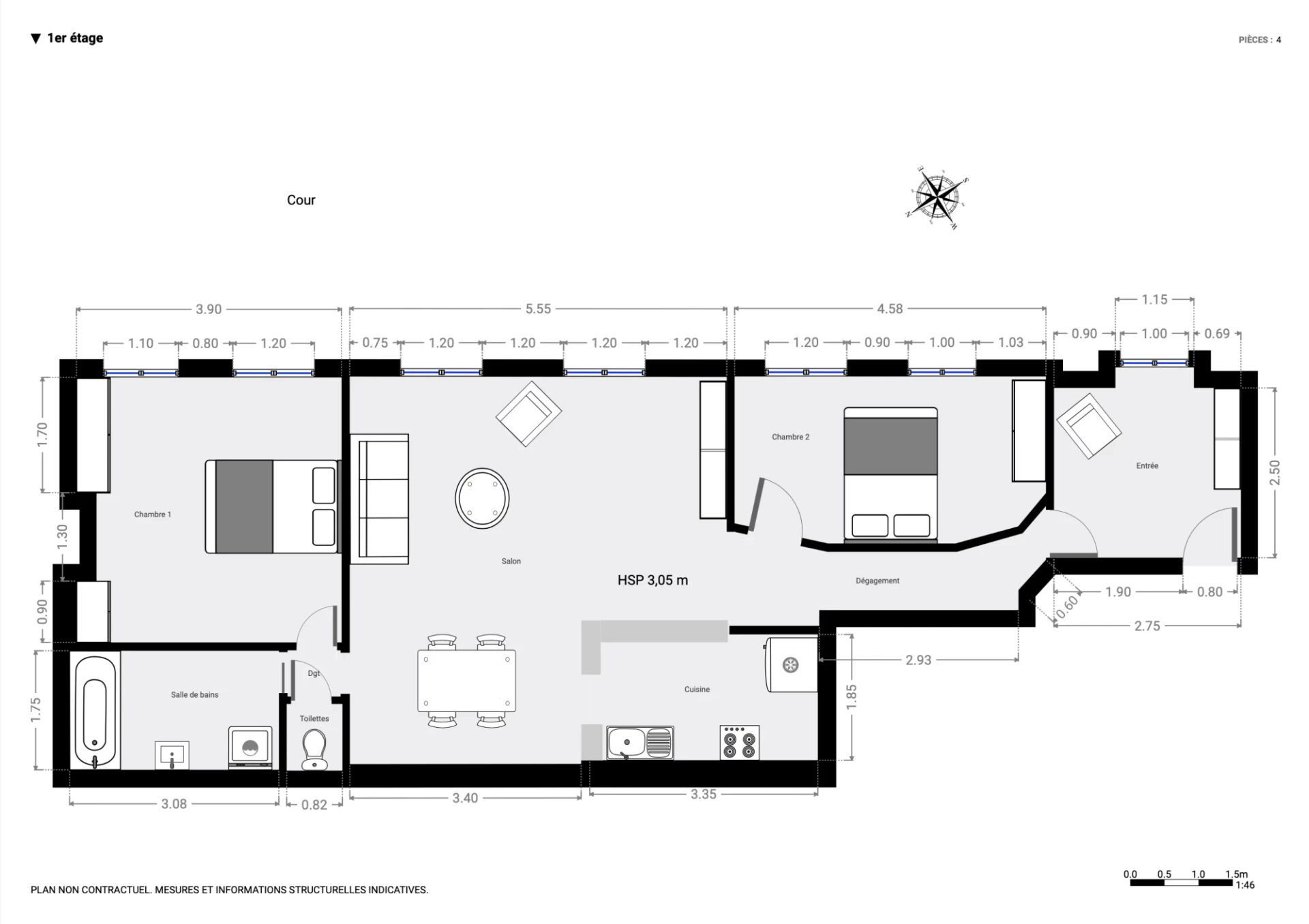 PARIS 10 - QUARTIER PORTE SAINT-MARTIN - APPARTEMENT 3 PIÈCES 5