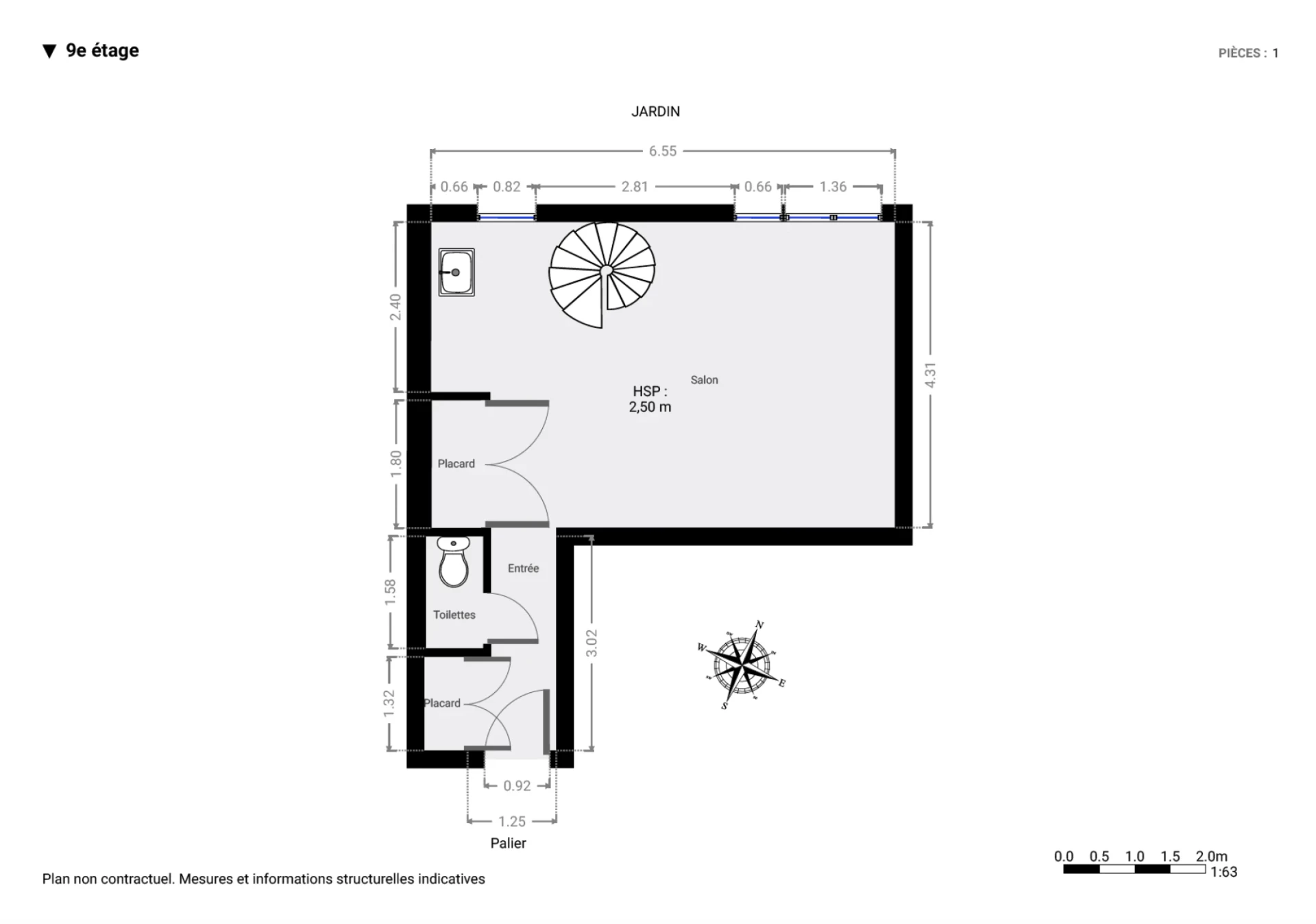PARIS 10 - QUARTIER HÔPITAL SAINT-LOUIS - APPARTEMENT 2 PIÈCES 9