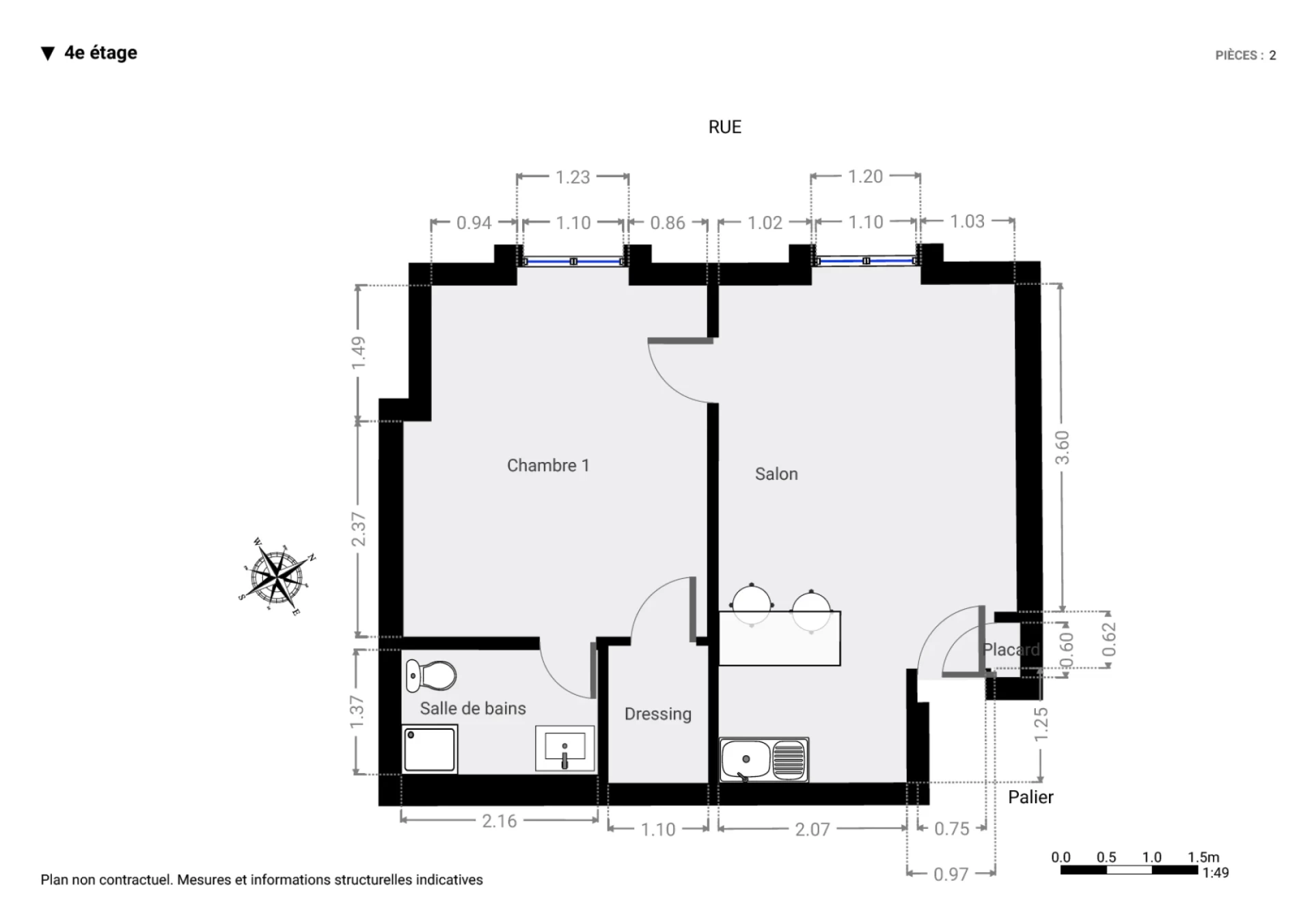 PARIS 10 - PORTE SAINT-MARTIN - APPARTEMENT 2 PIÈCES 7