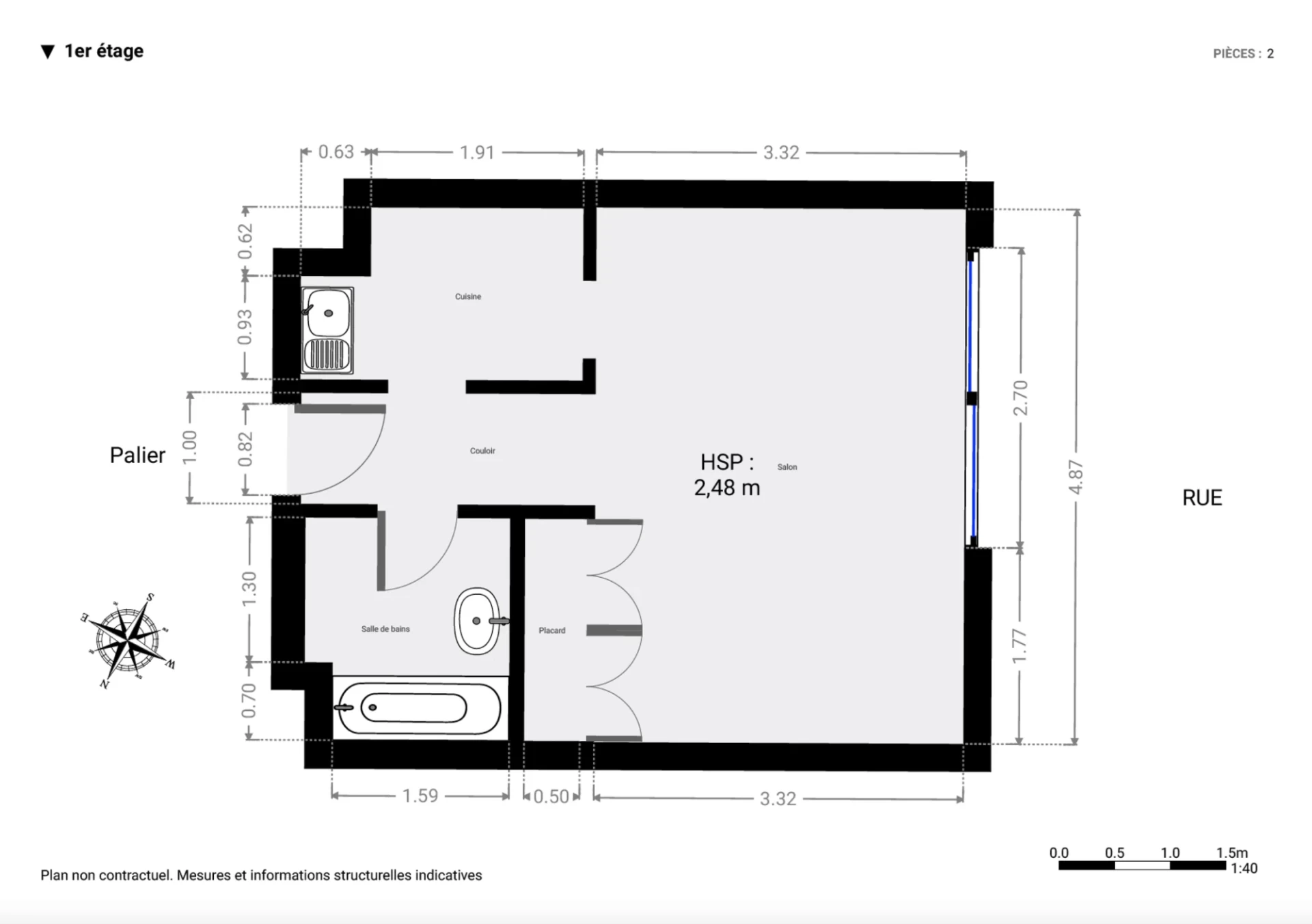 PARIS 10 - QUARTIER HÔPITAL SAINT-LOUIS - STUDIO 7