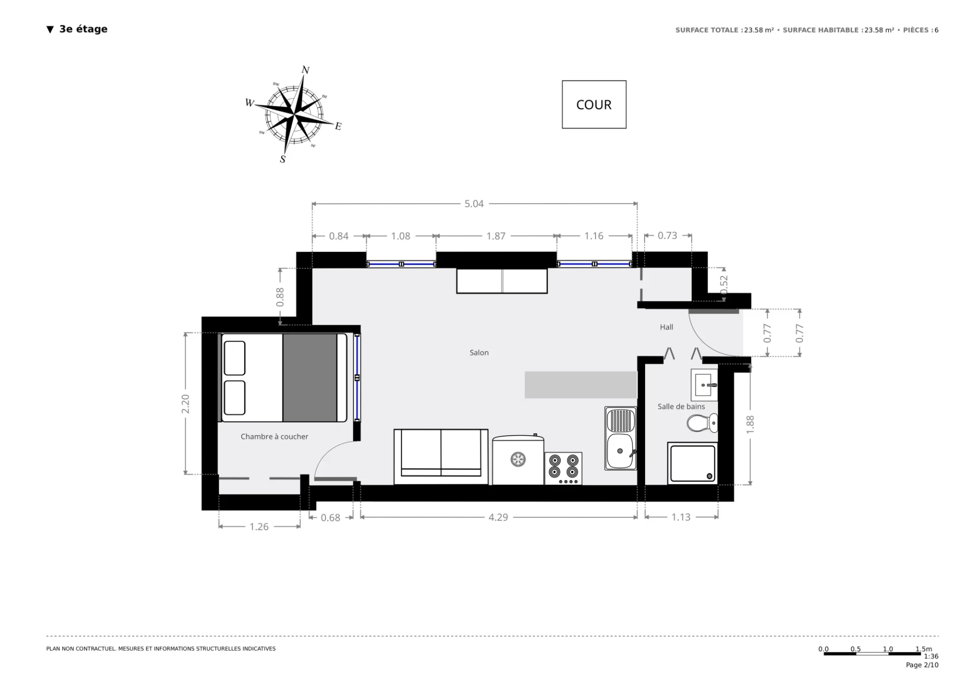 PARIS 2 - QUARTIER MAIL - APPARTEMENT 2 PIÈCES 9