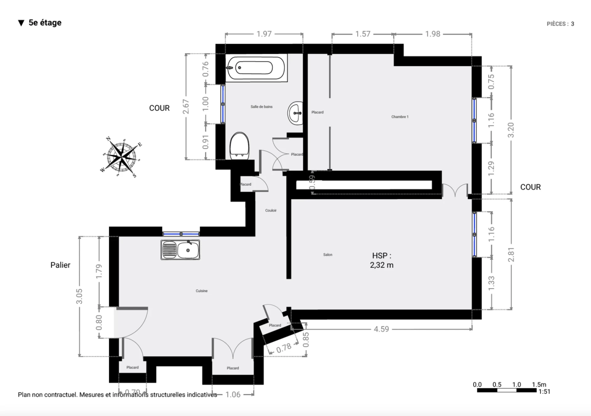 PARIS 10 - QUARTIER PORTE SAINT-DENIS - 3 PIÈCES 8