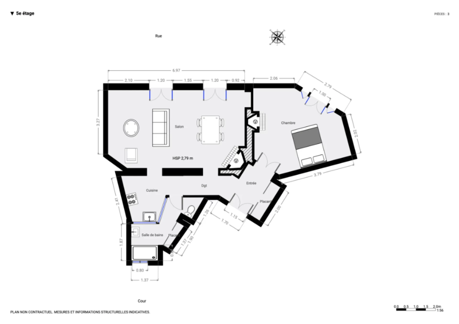 PARIS 10 - QUARTIER PORTE SAINT-MARTIN - APPARTEMENT 3 PIÈCES 9