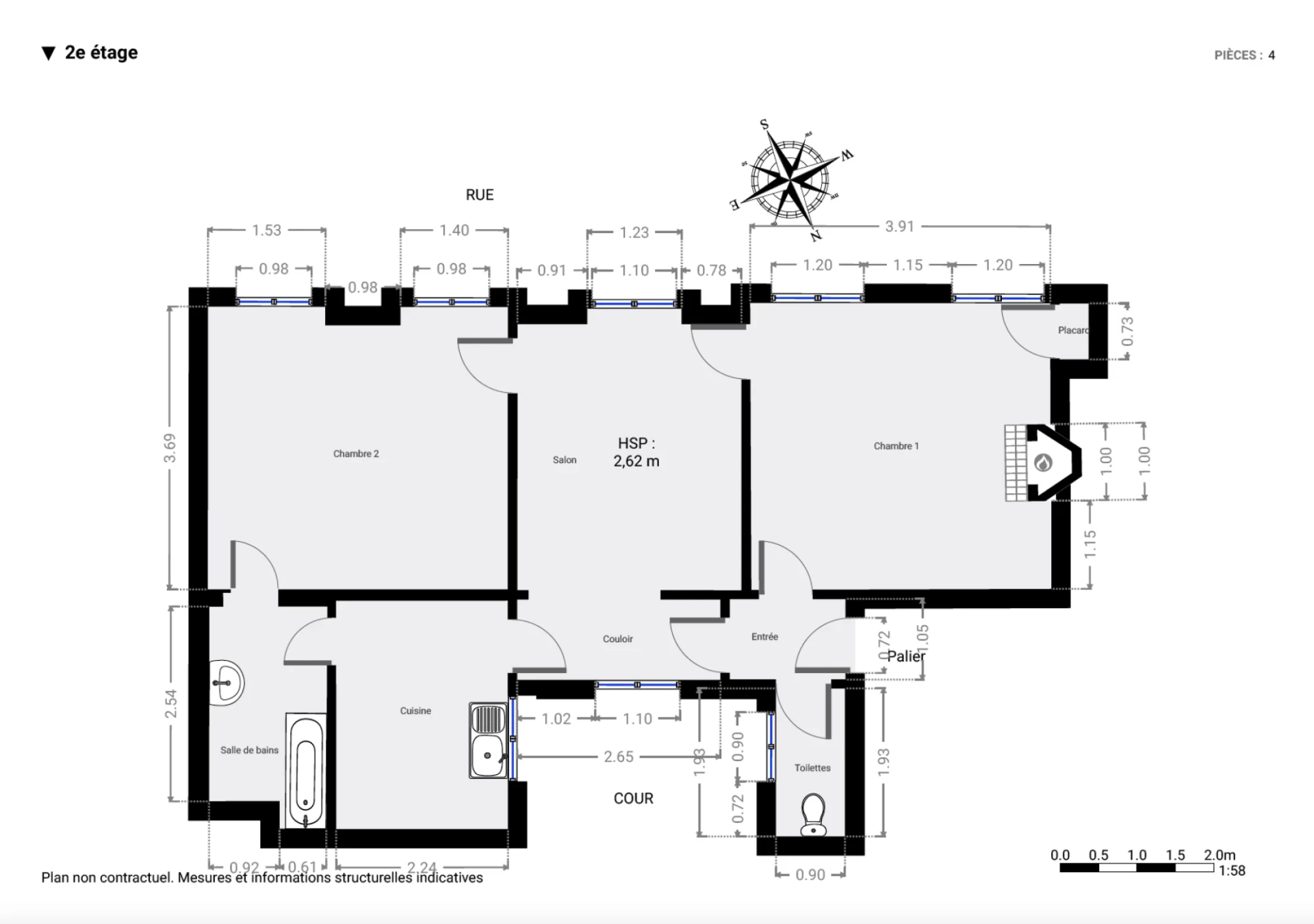 PARIS 10 - QUARTIER PORTE SAINT-MARTIN - APPARTEMENT 3 PIÈCES 8