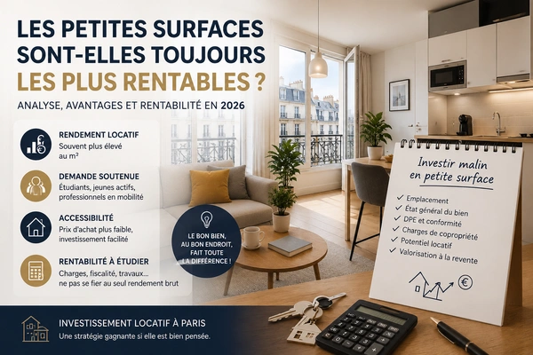 Les petites surfaces sont-elles toujours les plus rentables en 2026 ? Analyse complète du marché immobilier parisien
