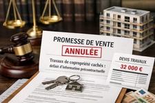 Travaux de copropriété non révélés : quand le défaut d’information fait tomber la promesse de vente