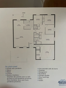Maison 122m2  4chambres - quartier recherché - 960m2 de parc