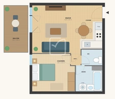 T2 de 41m2 avec terrasse à Sciez 2