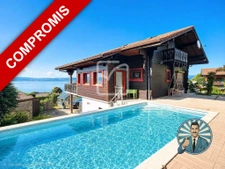 Chalet de 130m2 au calme vue Lac et piscine à Lugrin 1