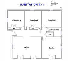 Grande maison familiale ou 2 logements avec garage et terrai 12