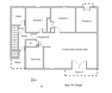 Bel appartement de 89 m2 avec deux balcons et garage. 17