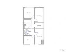 Maison d'environ 105,5 m2 - Verrière - 3 chambres + bureau