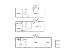 Maison noble  du XVIIe siècle, au calme de la campagne.