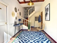  Maison pierres et ardoises, terrasse et jardin vue mer