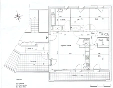 Bel appartement 3 chambres avec terrasse