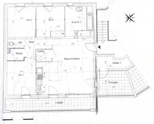 Appt récent 3 chambres, balcon et terrasse