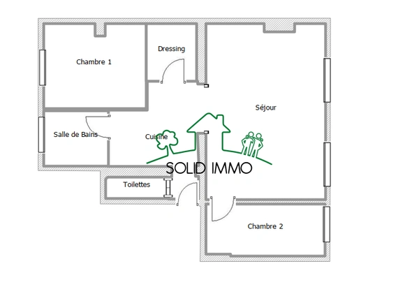 3 pièces de 62.6 m2 lumineux -- Secteur Goncourt Paris 10