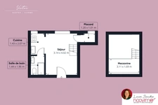 Quartier Viarme - Studio 18 m2 avec mezzanine, cave et greni