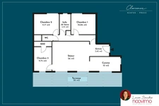 Procé, t4 dernier étage, terrasse de 30 m2 3 chambres et sta