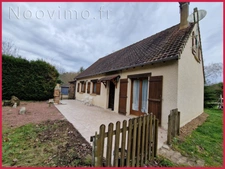 3ch et 1 bureau double garage + étang