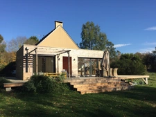 maison contemporaine avec extension bois