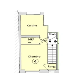 2 pièces - 24 m2 - Nantes - Quartier Mangin