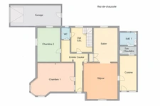 Nantes La Perverie, maison avec un garage et jardin.