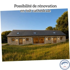  Locronan maison en pierre  + terrain constructible 