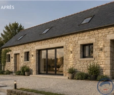  Locronan maison en pierre  + terrain constructible 