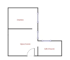 Appartement Paris 2 pièce(s) 27 m2 1