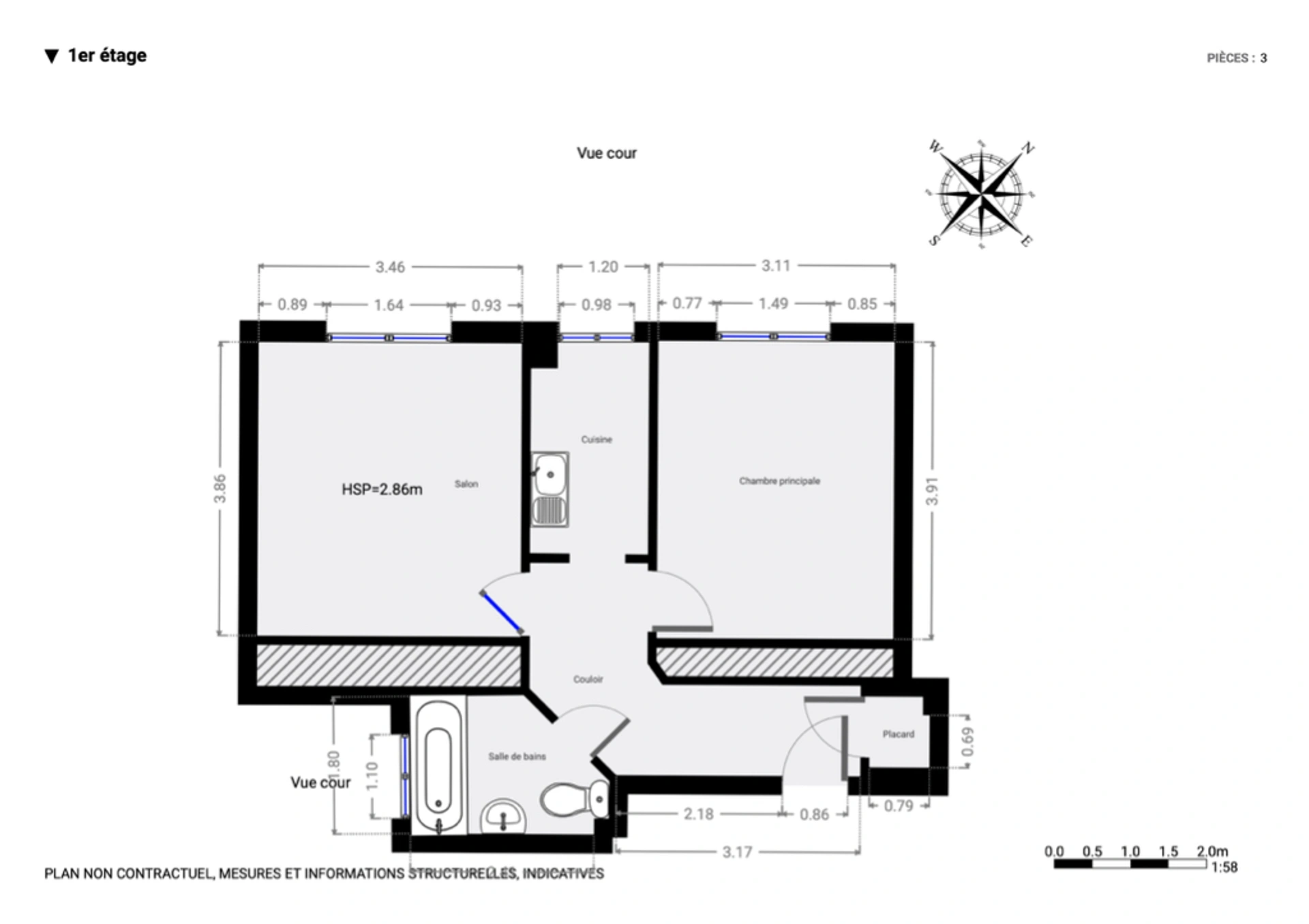 EXCLUSIVITE - 2 pièces -  Parc Monceau 9