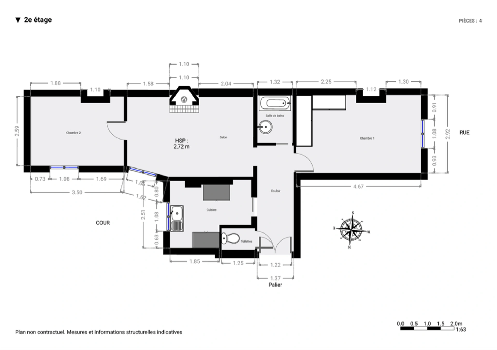 Appartement - Rue de Turin - 3 pièces 49 m2 9