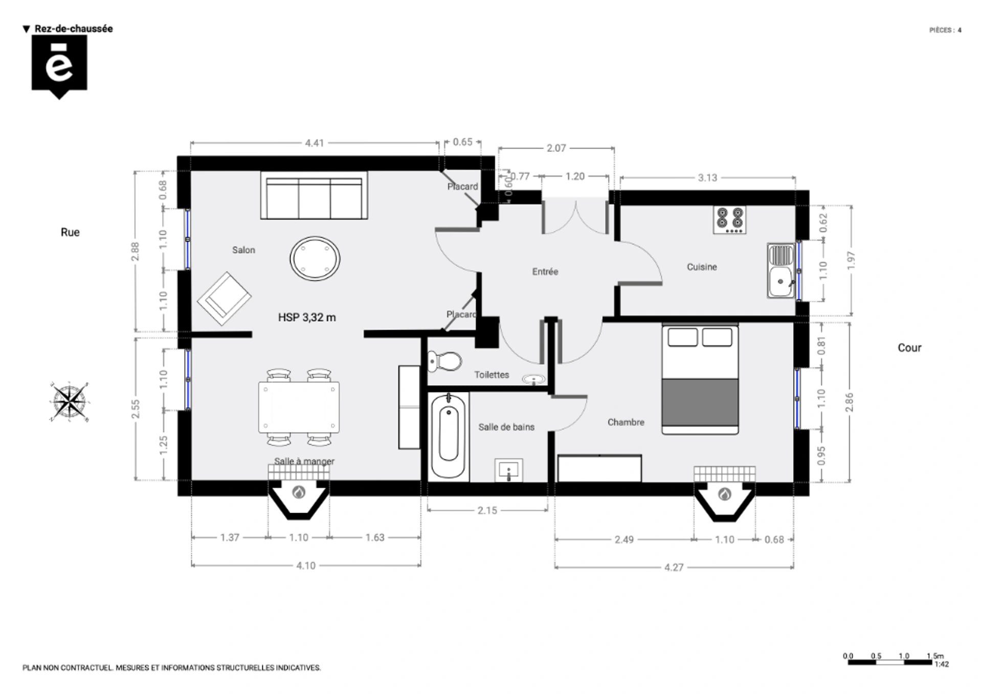 Exclusivité FREDELION EUROPE Appartement  3 pièce 54 m2 9