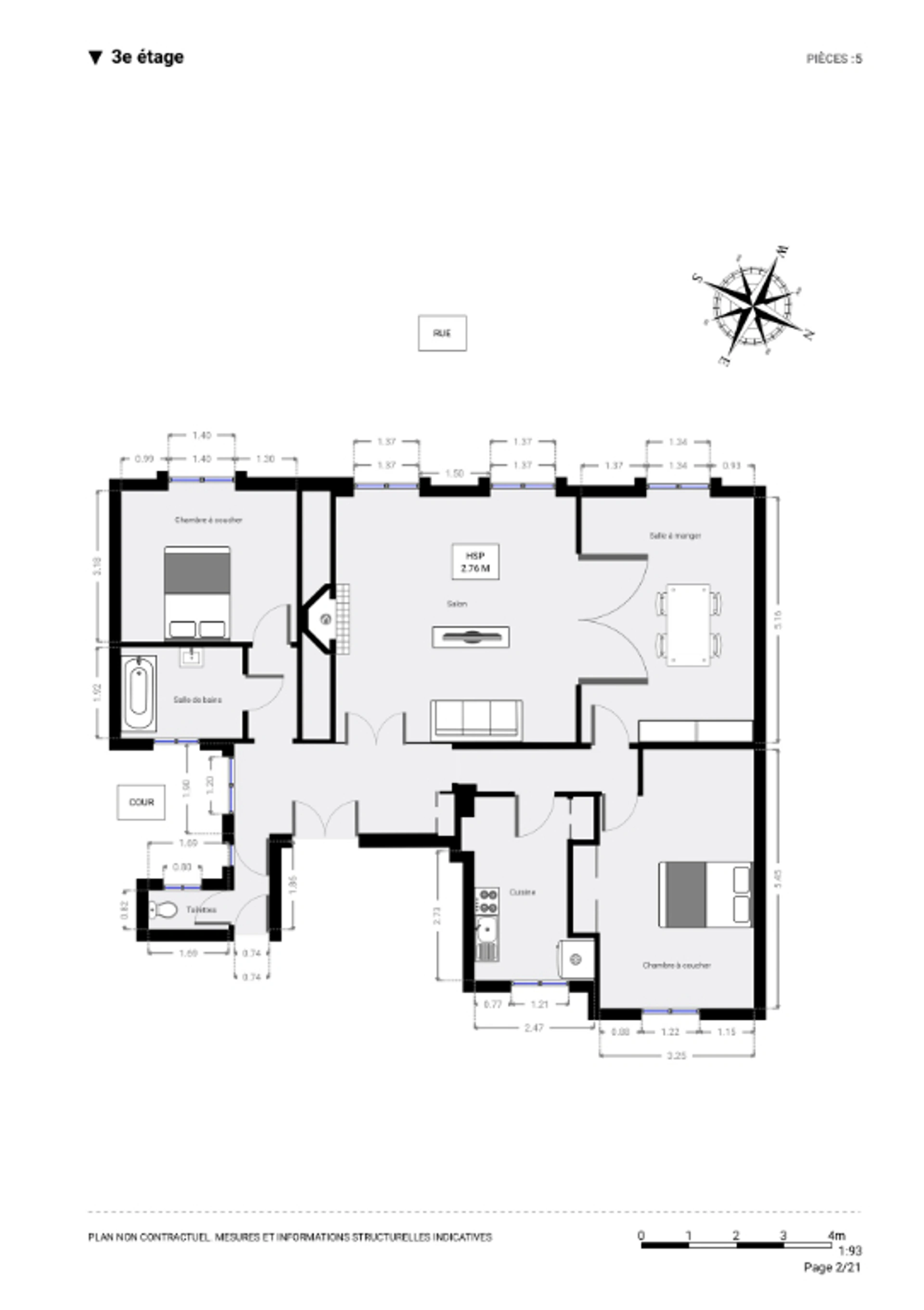 Appartement Paris 5 pièce(s) 107.7 m2 9