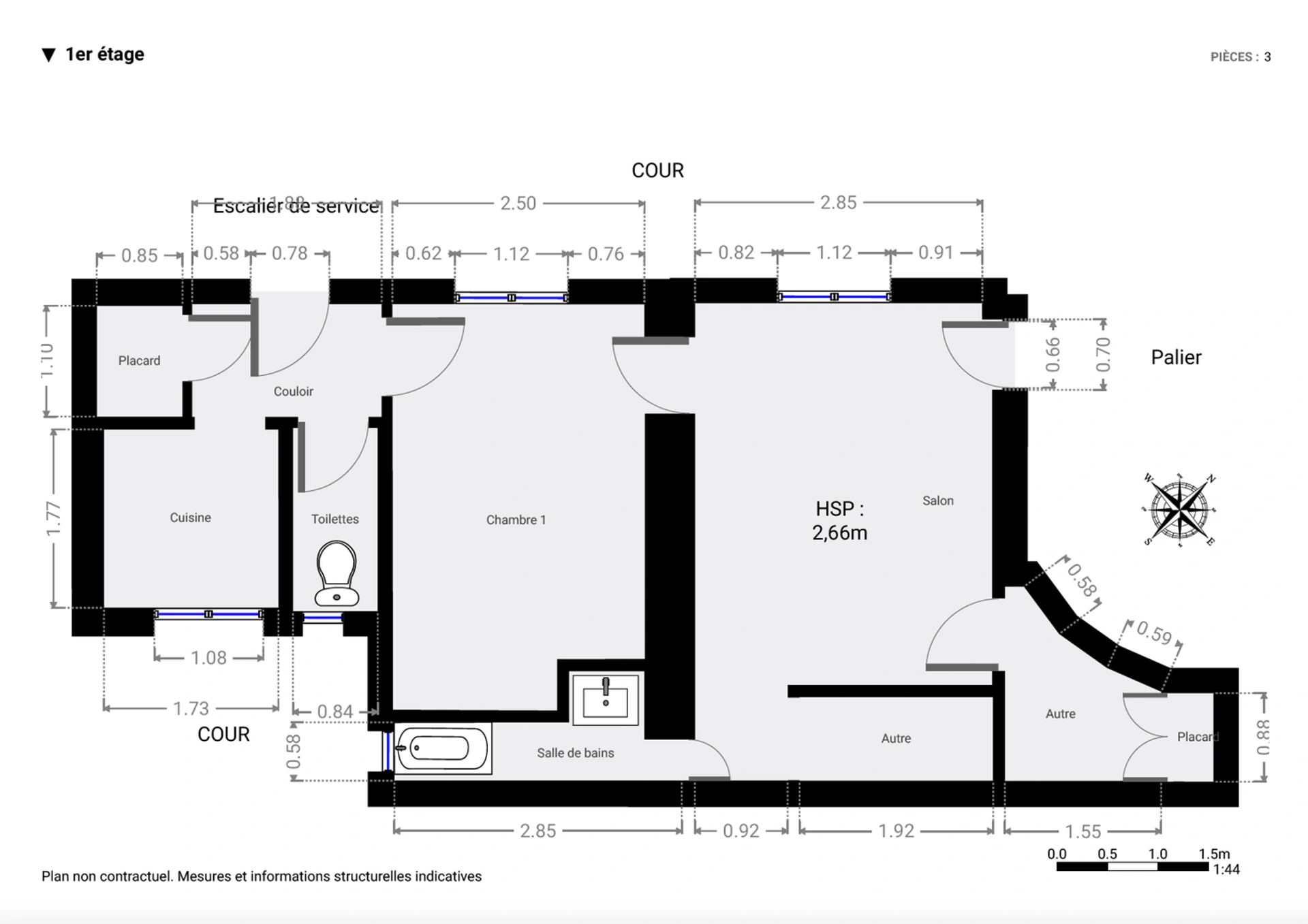 EXCLUSIVITÉ  FRÉDELION - Appartement Paris 2 pièce(s) 35.02 m2 9