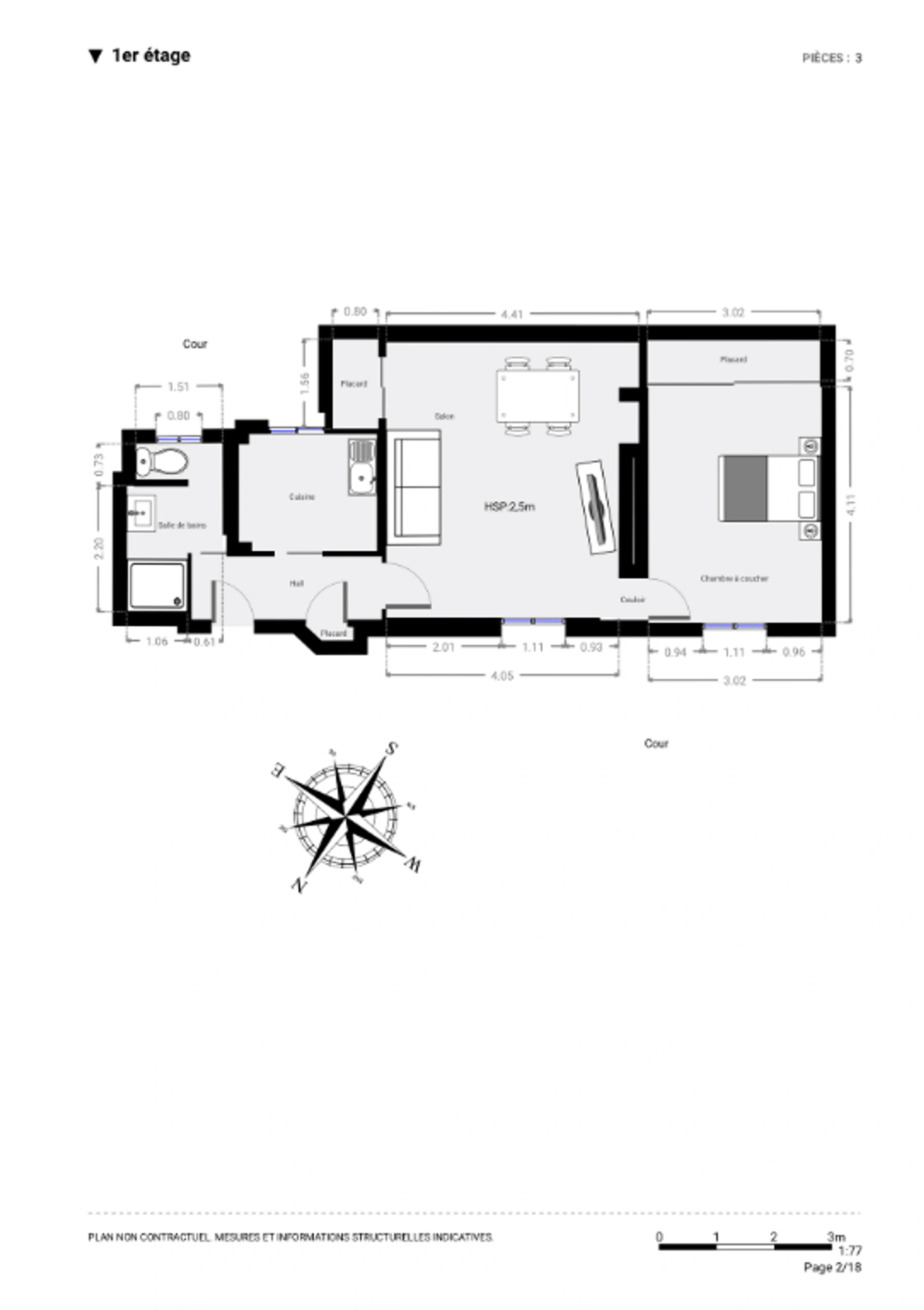 Appartement Paris 2 pièce(s) 49,52 m2 9