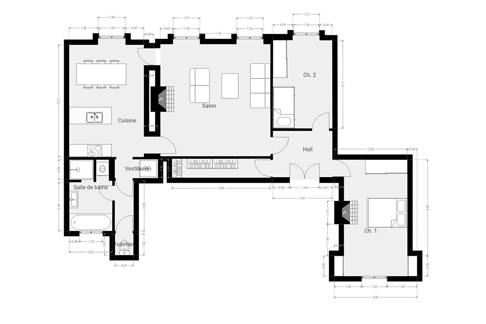 VILLAGE SAINT MARTIN, 3/4P, 96M² 13