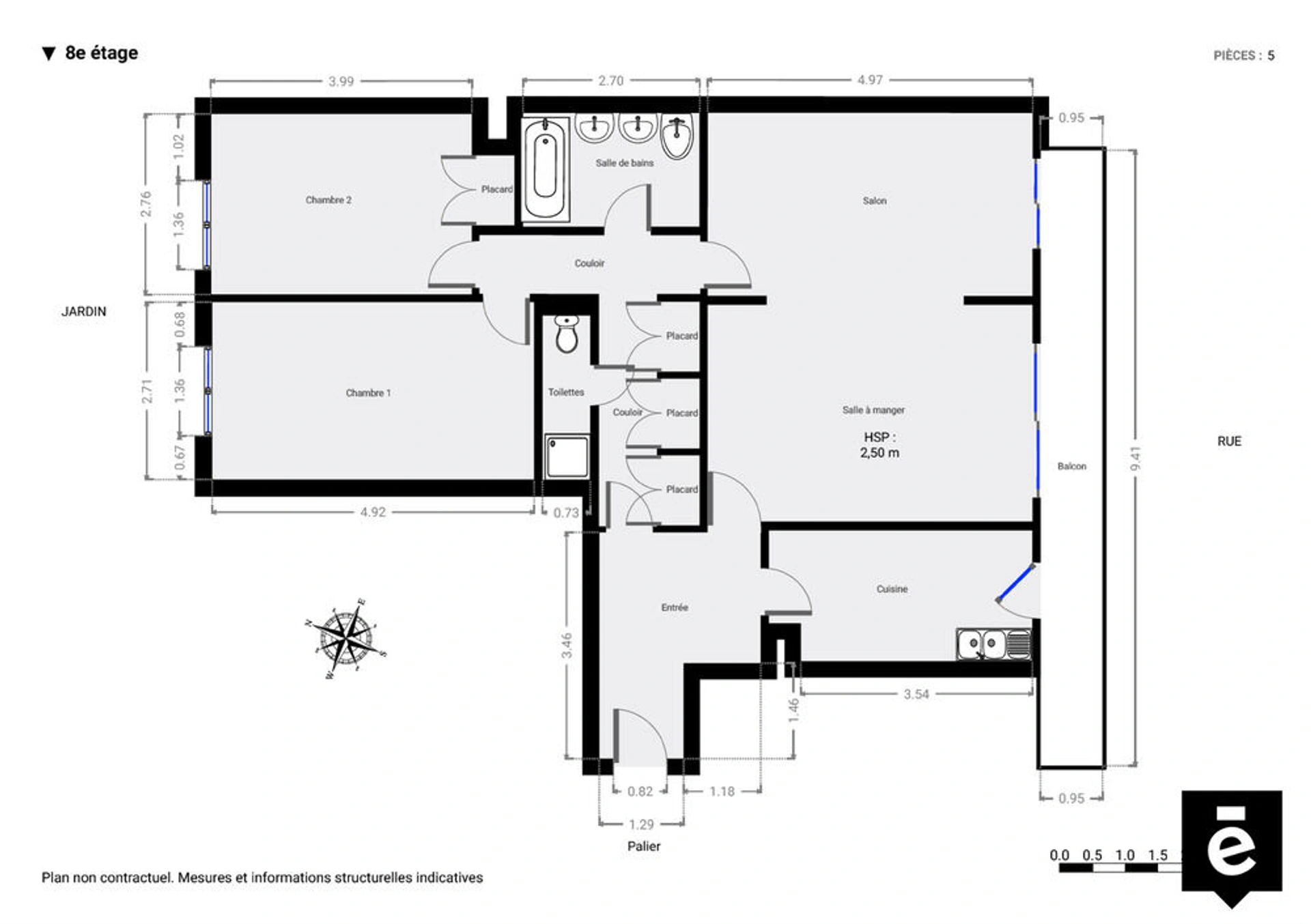 Appartement Paris 4 pièce(s) 86.12 m2 8