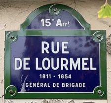 Quelle est l'origine de la la rue de Lourmel Paris 15eme ?