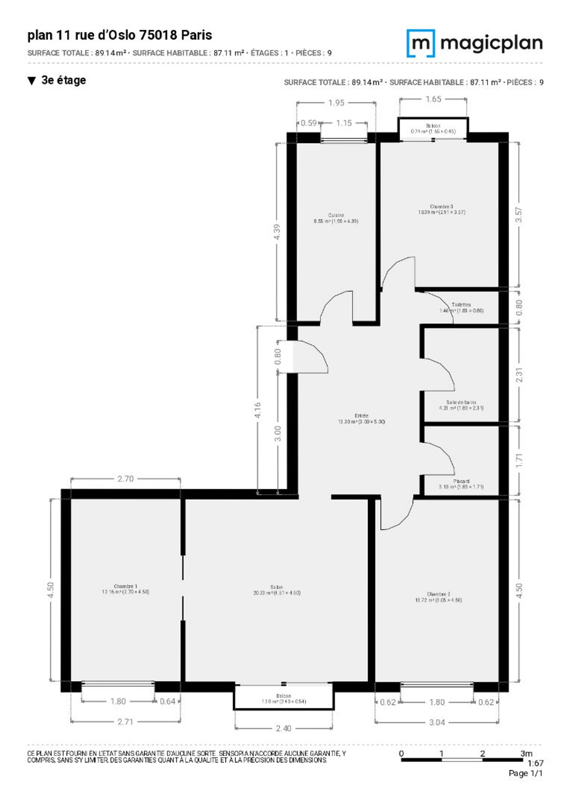 PARIS 18 - RUE D'OSLO 1