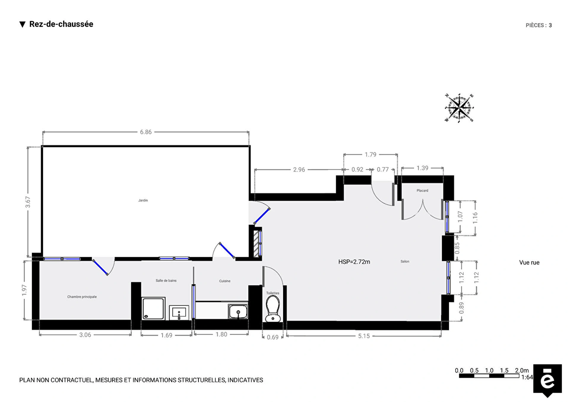 PARIS 20 - GAMBETTA - APPARTEMENT 2 PIECES 10