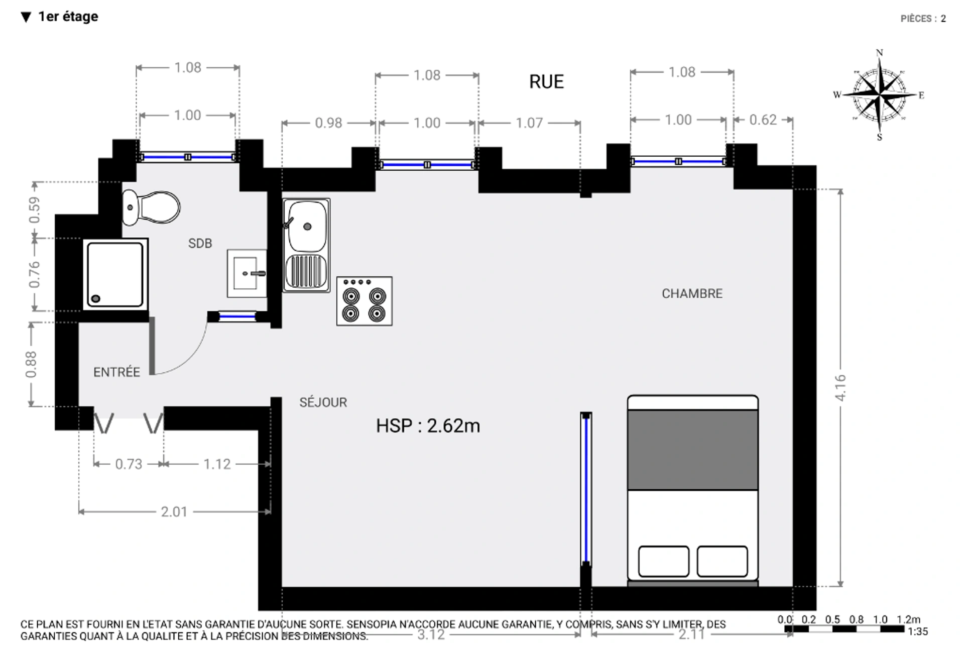 PARIS 20 - CHARONNE - STUDIO 6
