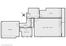 PUTEAUX / REPUBLIQUE - APPARTEMENT AVEC BALCON - 2 PIECES - 1 CHAMBRE- 48 M² - 390.000 €