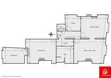 Appartement<span></span>2/3 pièces<span></span>61 m²<span></span>Paris 6