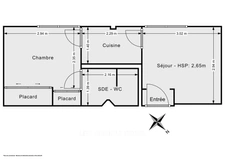 NEUILLY PERETTI - APPARTEMENT - 2 PIECES - 23,36 m2