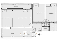 FRANCONVILLE - APPARTEMENT AVEC LOGGIA - 4 PIECES - 2 CHAMBRES - 73 M² - 210.000 €