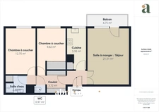 AUBERVILLIERS - APPARTEMENT AVEC BALCON - 3 PIECES - 2 CHAMBRES - 64 M2 - 299 700 €